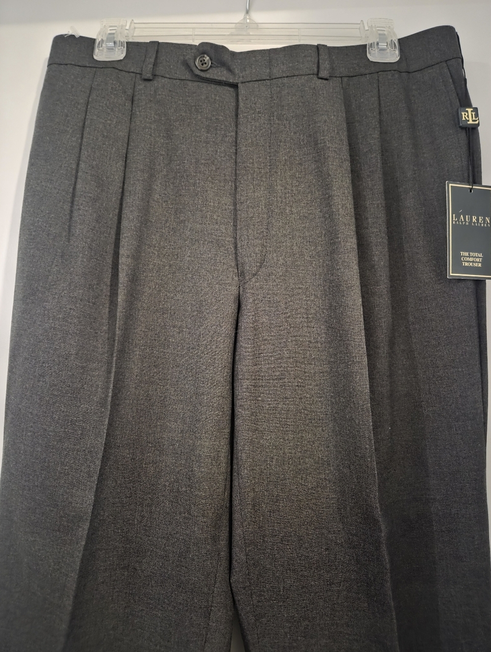 Lauren Ralph Lauren Men's Charcoal Dress Pants - Pleated Front